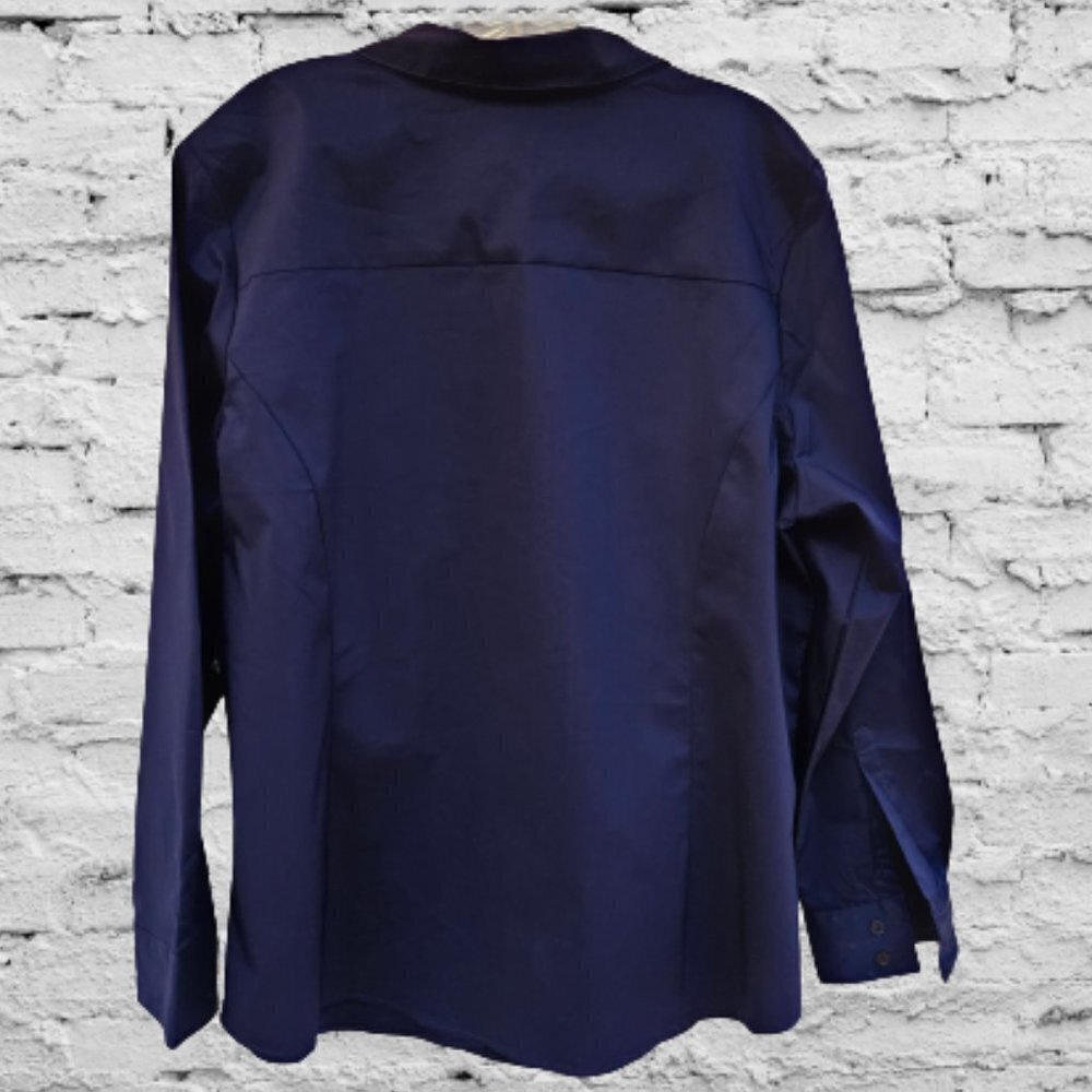 Nwt George Long Sleeve Sapphire Blue Collared Shirt - 2x — image 2 of 7